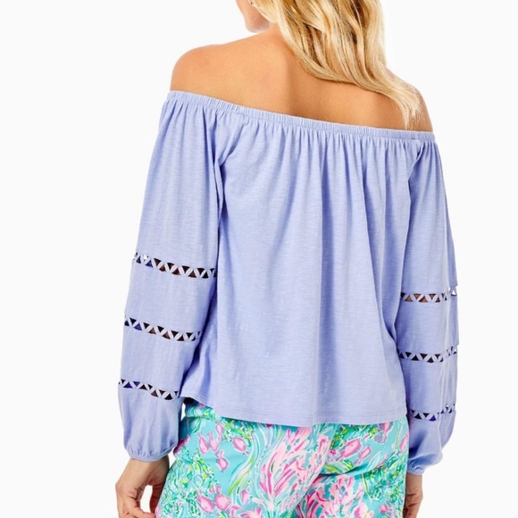 Lilly Pulitzer Katt Top in Periwinkle Purple - Picture 2 of 4